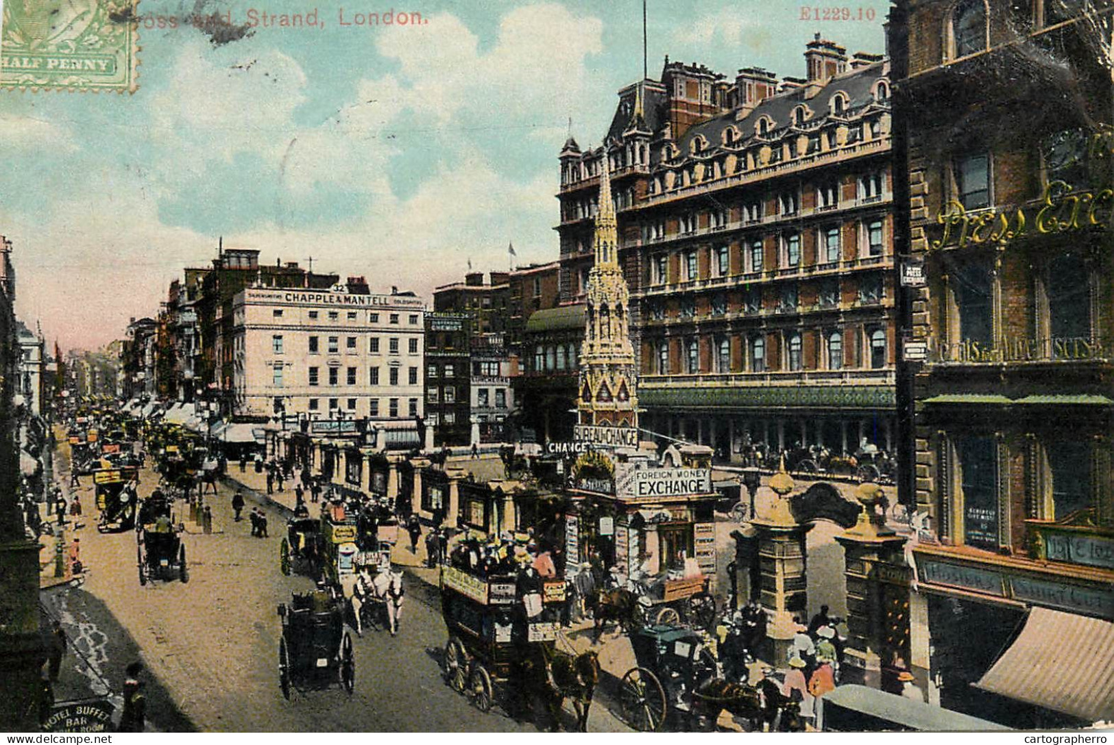 Old London Surface Transport Carriage Cart Strand Coach Bus - Bus & Autocars