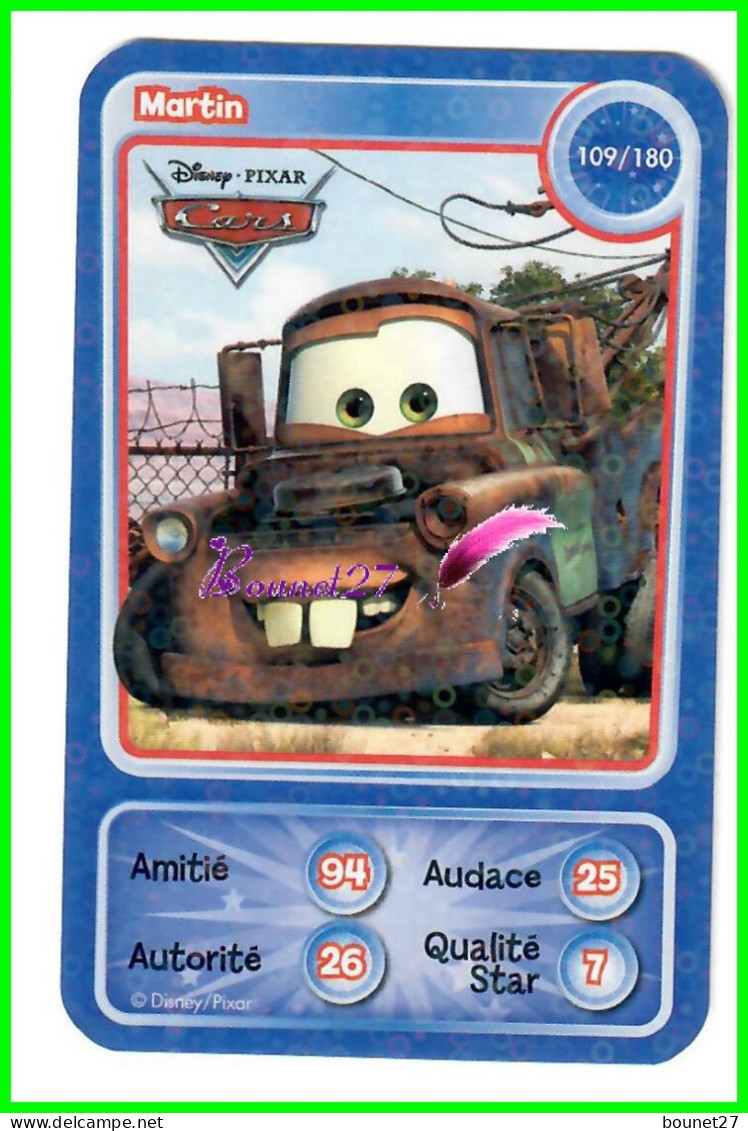 Carte Auchan Disney Pixar 2010 - Cars - Martin 109 / 180 Brillante Petite Bulle - Disney