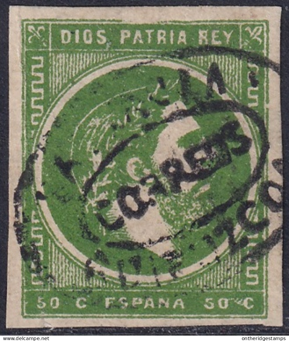 Spain 1874 Sc X6 España Ed 160 Carlist Used Oval Guipuzcoa Cancel - Carlisten