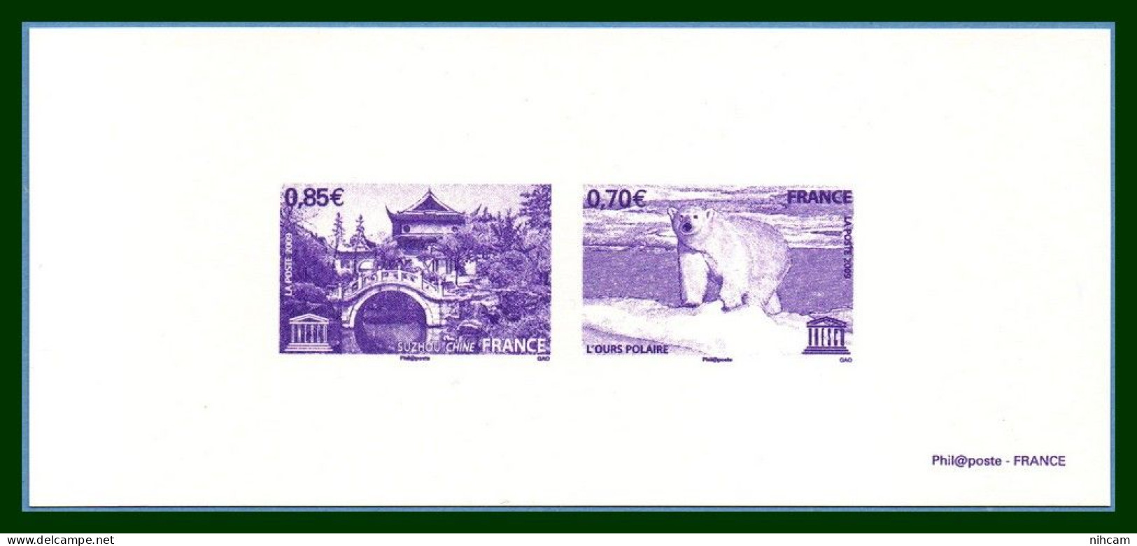 GRAVURE S 144 145 UNESCO 2009 Ours Polaire Polar Bear & Suzhou Chine China - Preservar Las Regiones Polares Y Glaciares