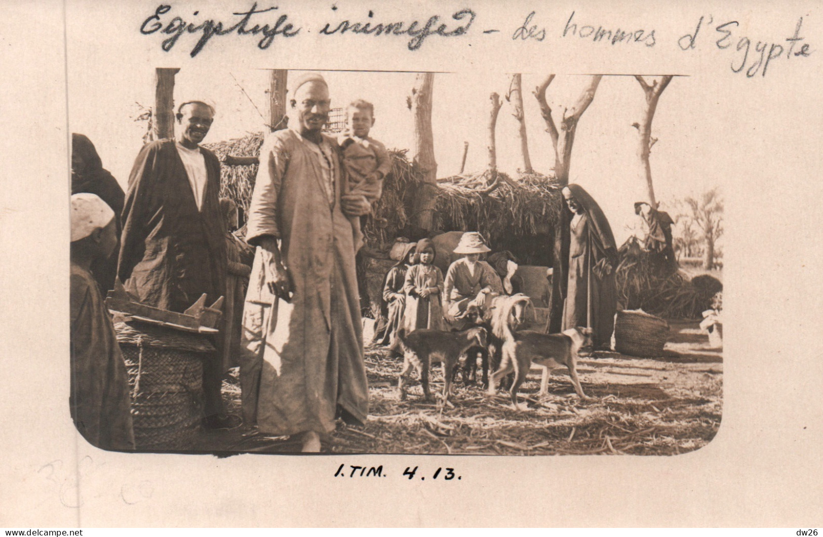 Ethnologie Afrique Du Nord - Egypte: Famille Egyptienne - Annotation: L.TIM 4.13 - Carte-photo Leonar - África