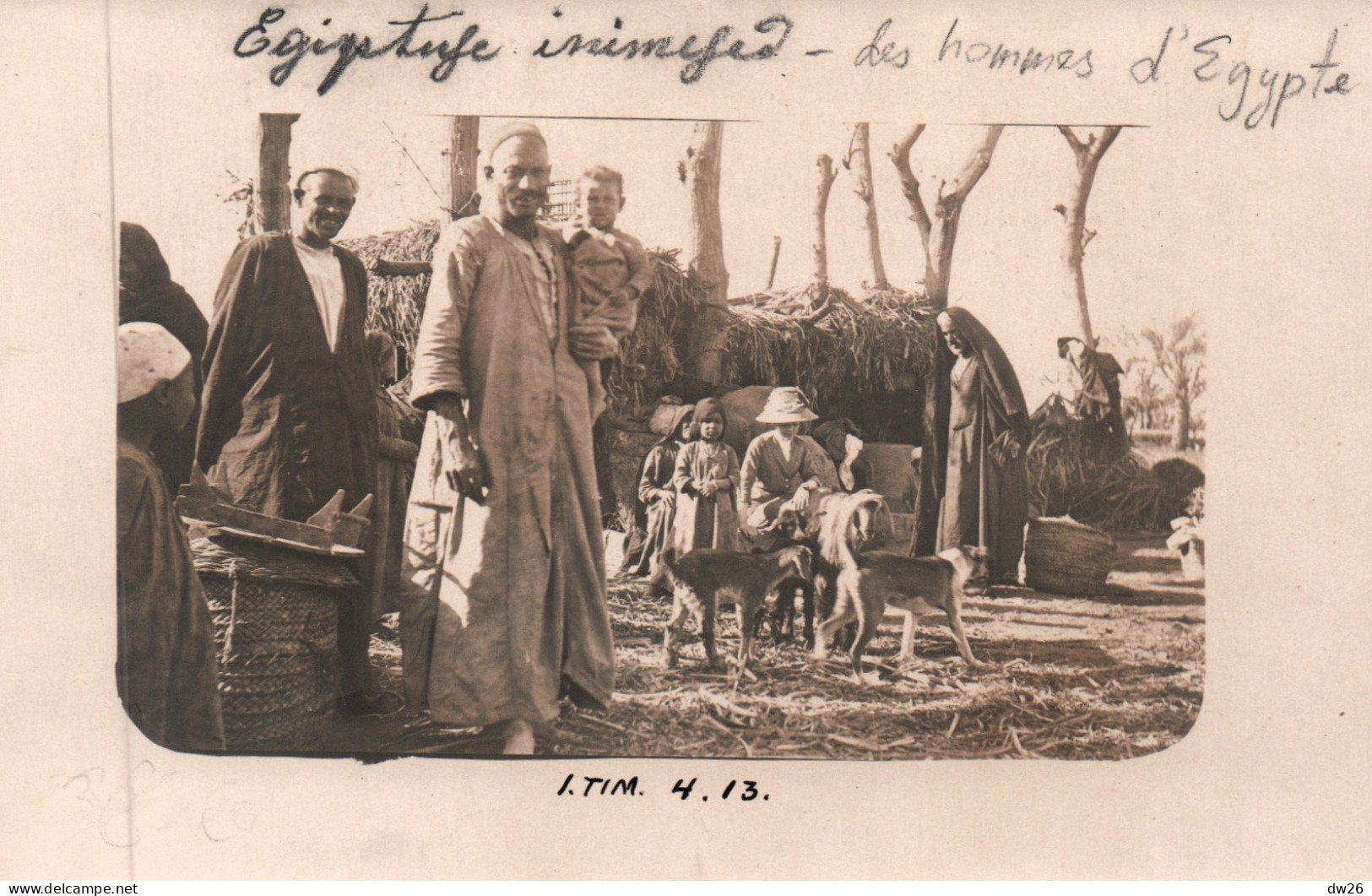 Ethnologie Afrique Du Nord - Egypte: Famille Egyptienne - Annotation: L.TIM 4.13 - Carte-photo Leonar - Afrique