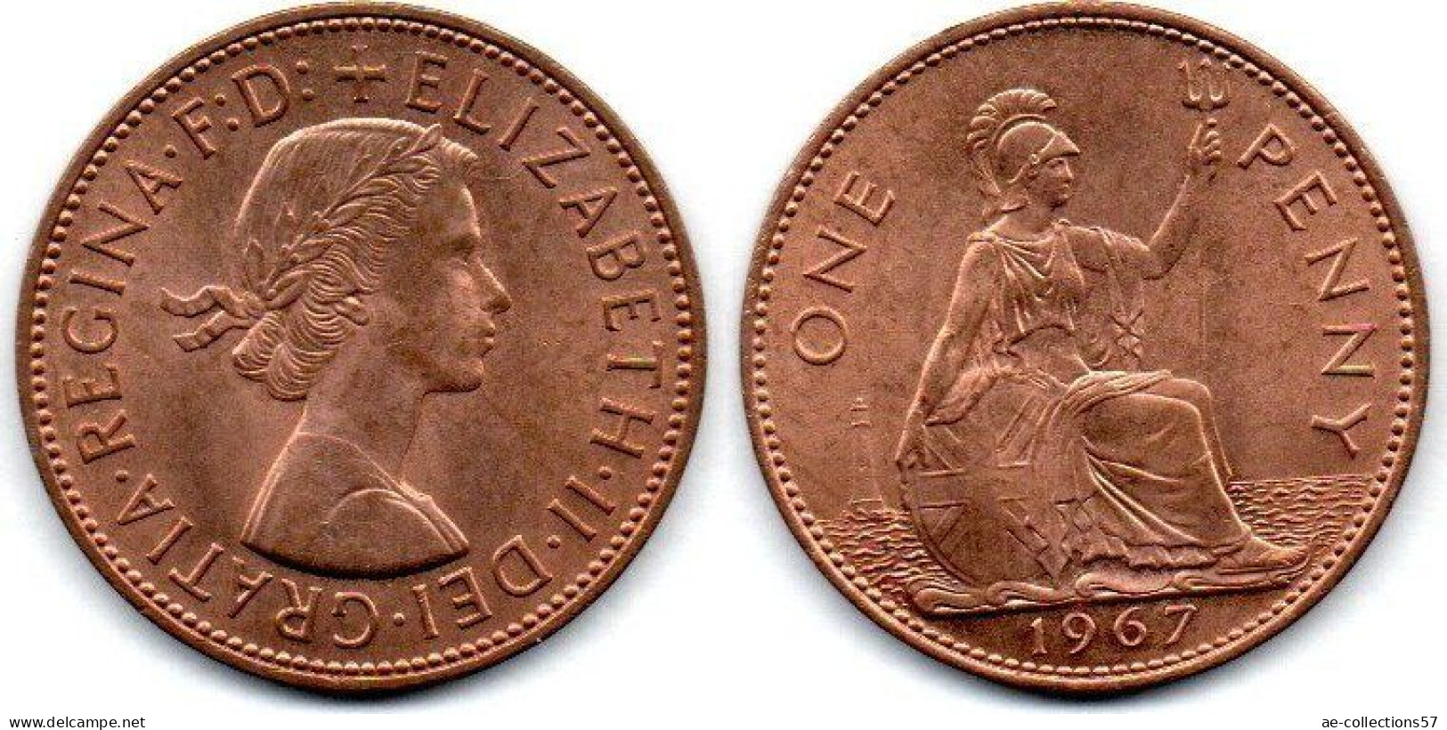 MA 24637 / Grande Bretagne - Great Britain 1 Penny 1967 - C. 1/2 Penny