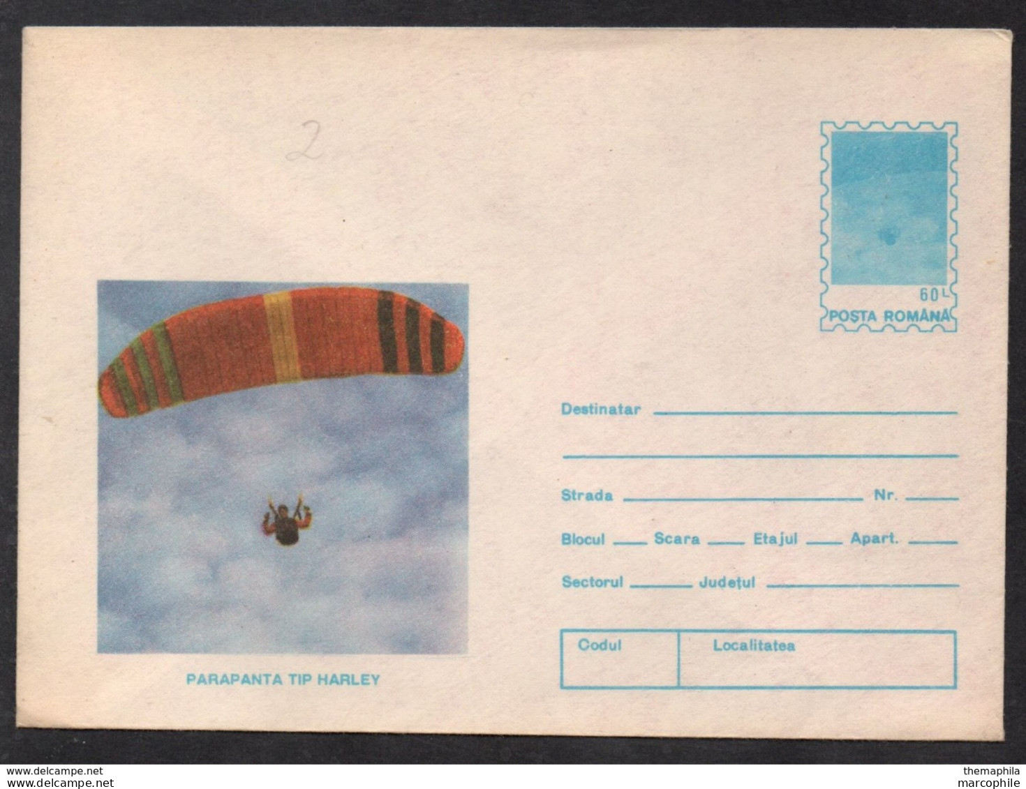 PARAPENTE - PARAGLIDING / 1994 ROUMANIE ENTIER POSTAL ILLUSTRE (ref LE1461) - Paracadutismo