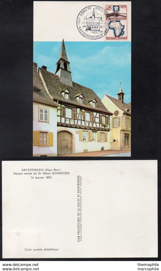 ALBERT SCHWEITZER - PRIX NOBEL / 1965 - KAYSERSBERG OB. ILLUSTREE 90EME ANNIVERSAIRE (ref 4330) - Albert Schweitzer