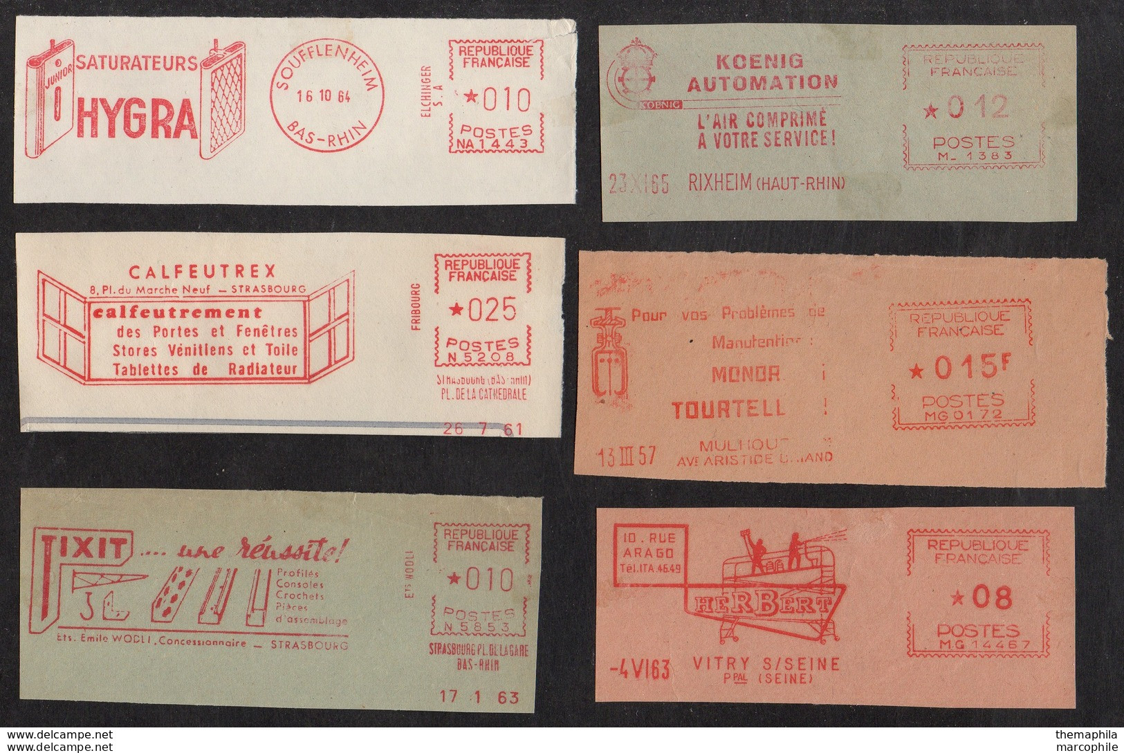 INDUSTRIE - EQUIPEMENT / 1957-1965  - FRANCE 6 EMA ILLUSTREES (ref 4339) - Usines & Industries