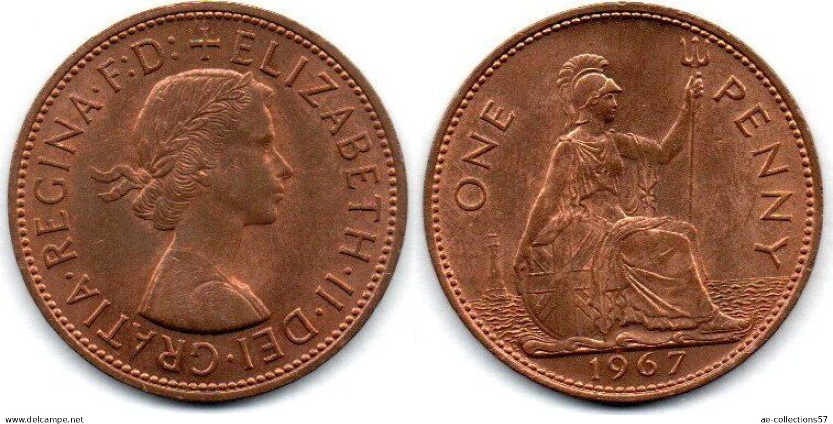 MA 24639 / Grande Bretagne - Great Britain 1 Penny 1967 SPL - C. 1/2 Penny