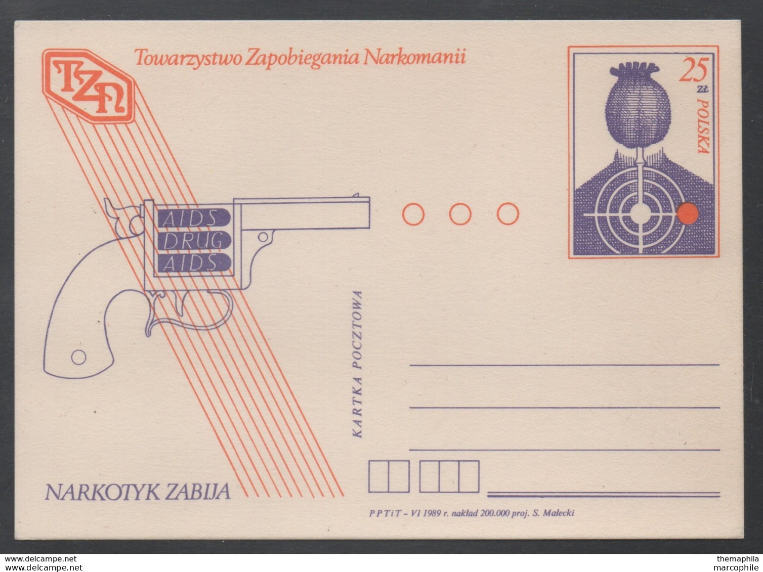 TIR - PISTOLET - REVOLVER - ARMES / 1989 POLOGNE - ENTIER POSTAL ILLUSTRE (ref 1312) - Shooting (Weapons)