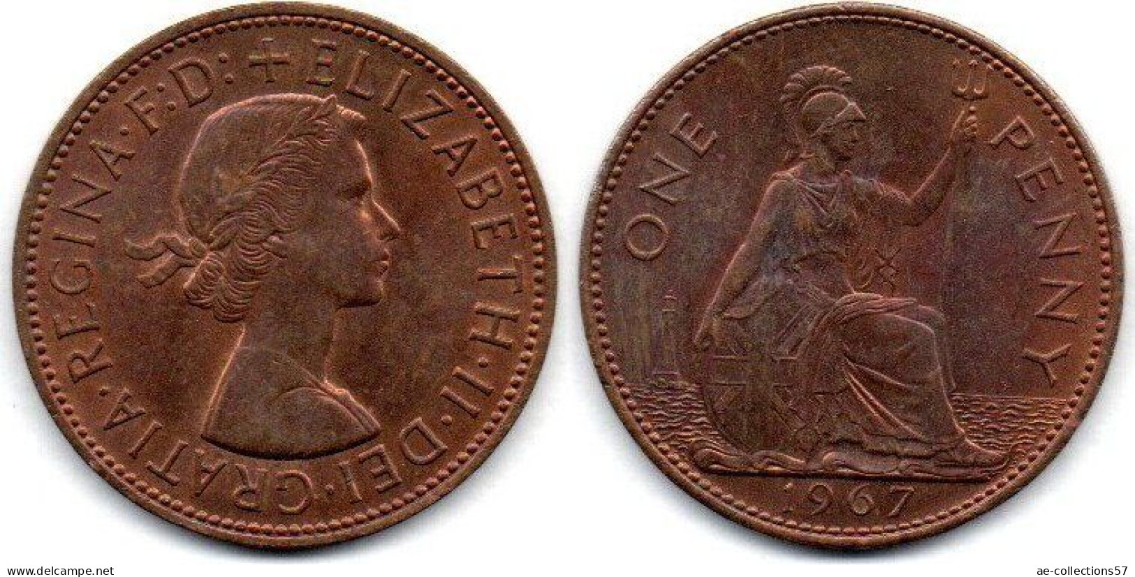 MA 24641 / Grande Bretagne - Great Britain 1 Penny 1967 SPL - C. 1/2 Penny