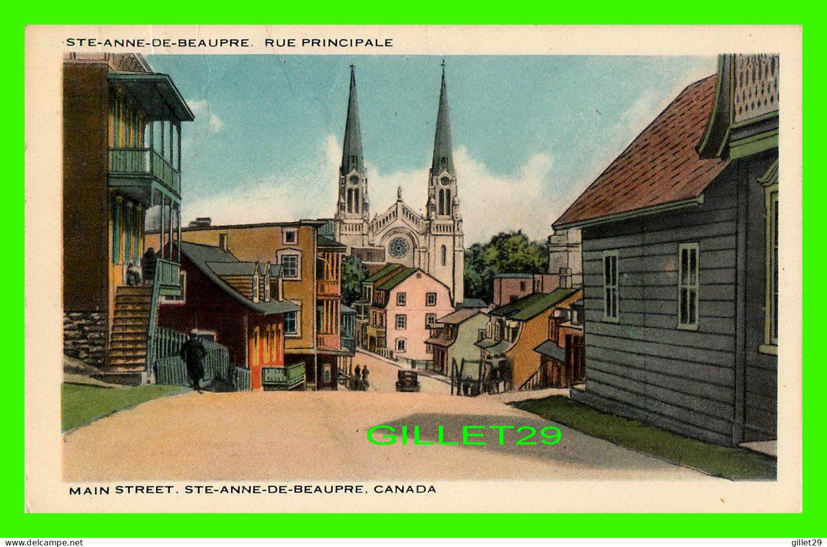 STE ANNE DE BEAUPRÉ, QUÉBEC - RUE PRINCIPALE -  CIRCULÉE EN 1964 - LIBRAIRIE GARNEAU LTÉE - - Ste. Anne De Beaupré