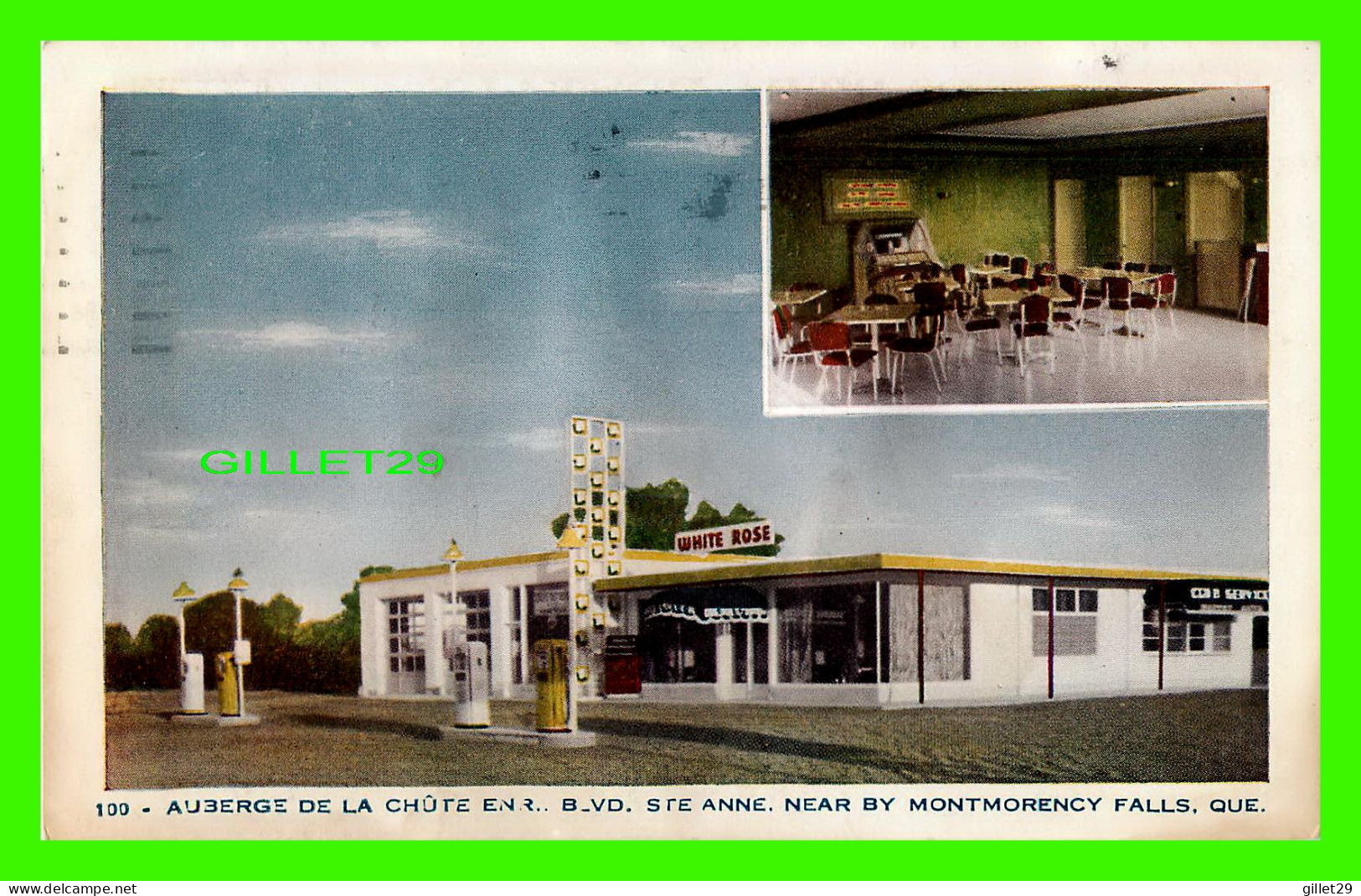 MONTMORENCY FALLS, QUEBEC - AUBERGE DE LA CHUTE ENR, STATION SERVICE WHITE ROSE - TRAVEL IN 1964 - LORENZO AUDET ENR - - Chutes Montmorency