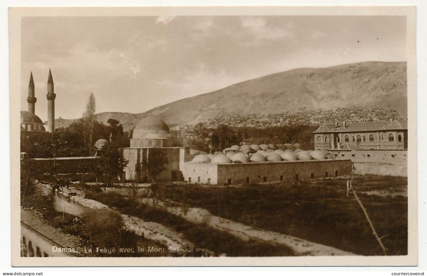 CPA - DAMAS (Syrie) - La Tekyé Avec Le Mont Saleih (?) - Syrië