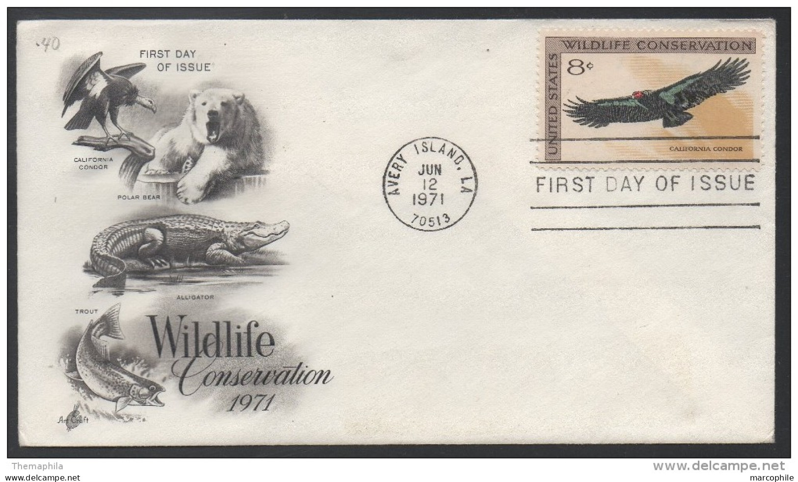 CONDOR - RAPACE / 1971 USA ENVELOPPE FDC ILLUSTREE (ref LE426) - Aigles & Rapaces Diurnes