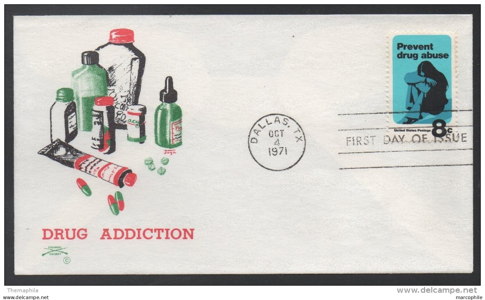 DROGUE - DRUGS - DROGEN / 1971 USA ENVELOPPE FDC ILLUSTREE (ref LE431) - Droga