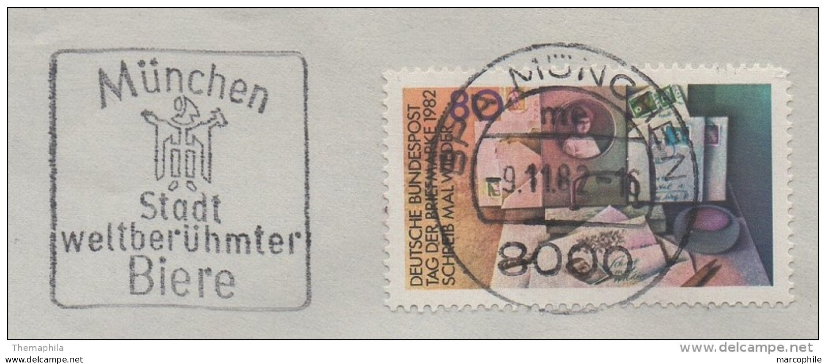 BIERE - BEER - BIER / 1982 ALLEMAGNE - MUNCHEN - OBLITERATION ILLUSTREE SUR LETTRE (ref 3937) - Bier