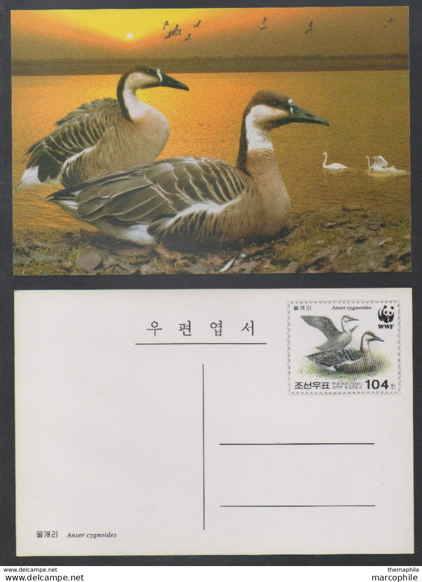 OIE - GOOSE - GANS - ANSER CYGNOIDES / 2004 COREE ENTIER POSTAL ILLUSTRE (ref 4424) - Ganzen