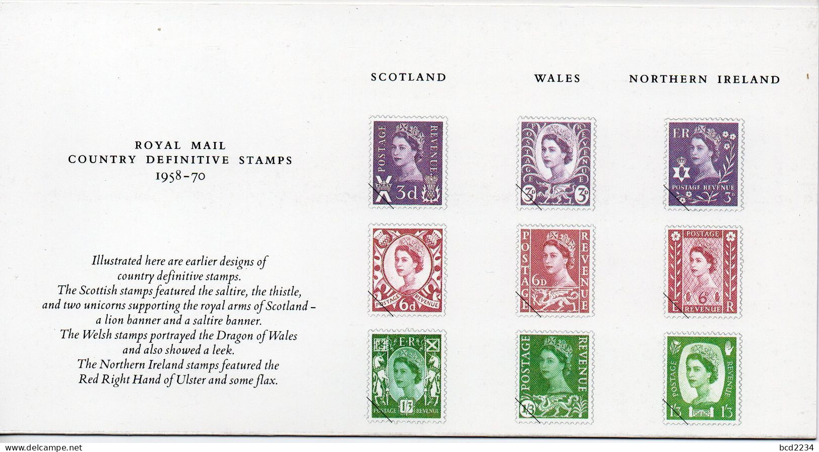 GB GREAT BRITAIN 1988 REGIONAL DEFINITIVES MACHINS PRESENTATION PACK No 17 +ALL INSERTS SCOTLAND WALES NORTHERN IRELAND - Presentation Packs