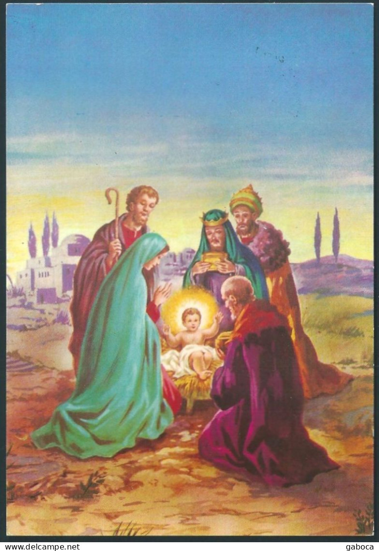 C4644 Hungary Holiday Christmas Art Painting Madonna-and-Child - Storia Postale