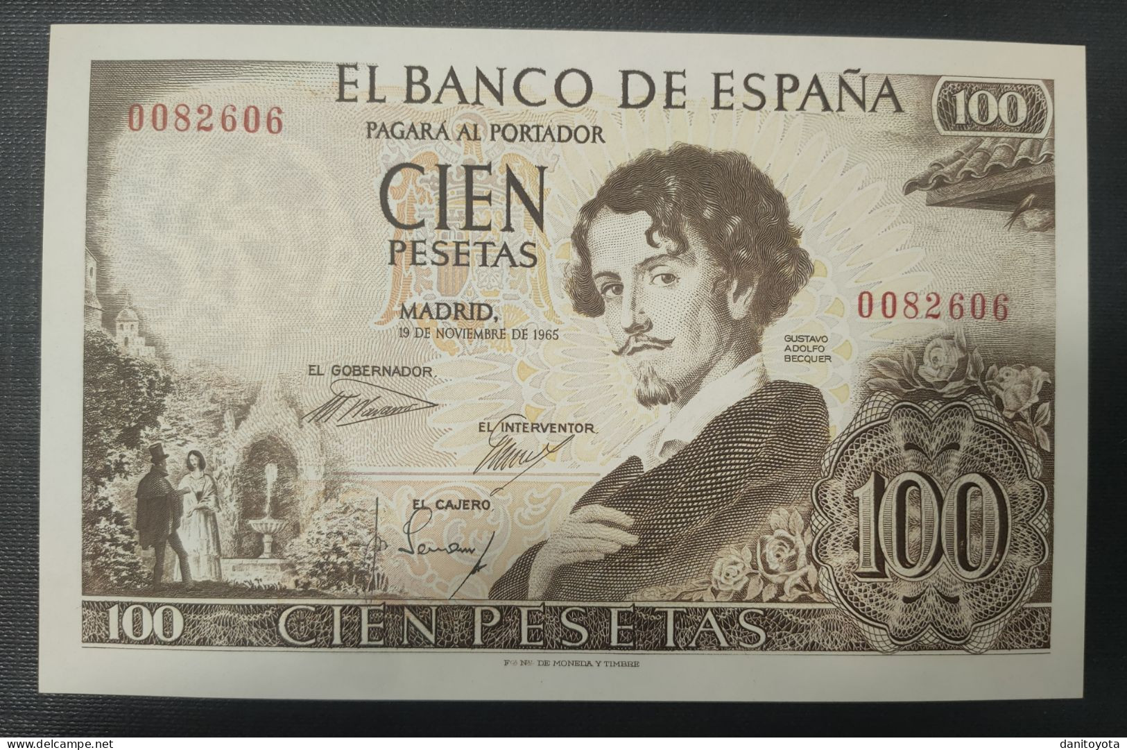 ESPAÑA. EDIFIL 470. 100 PTAS 19 DE NOVIEMBRE DE 1965, SIN SERIE. SIN CIRCULAR. - 100 Peseten