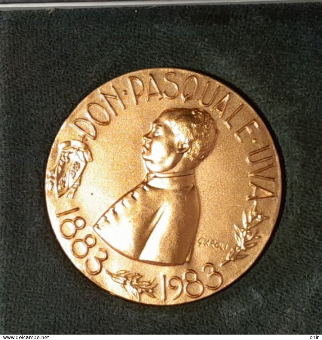 Medaglia Don Pasquale Uva,1883-1983, Opus,  Giaroli. - Royaux/De Noblesse