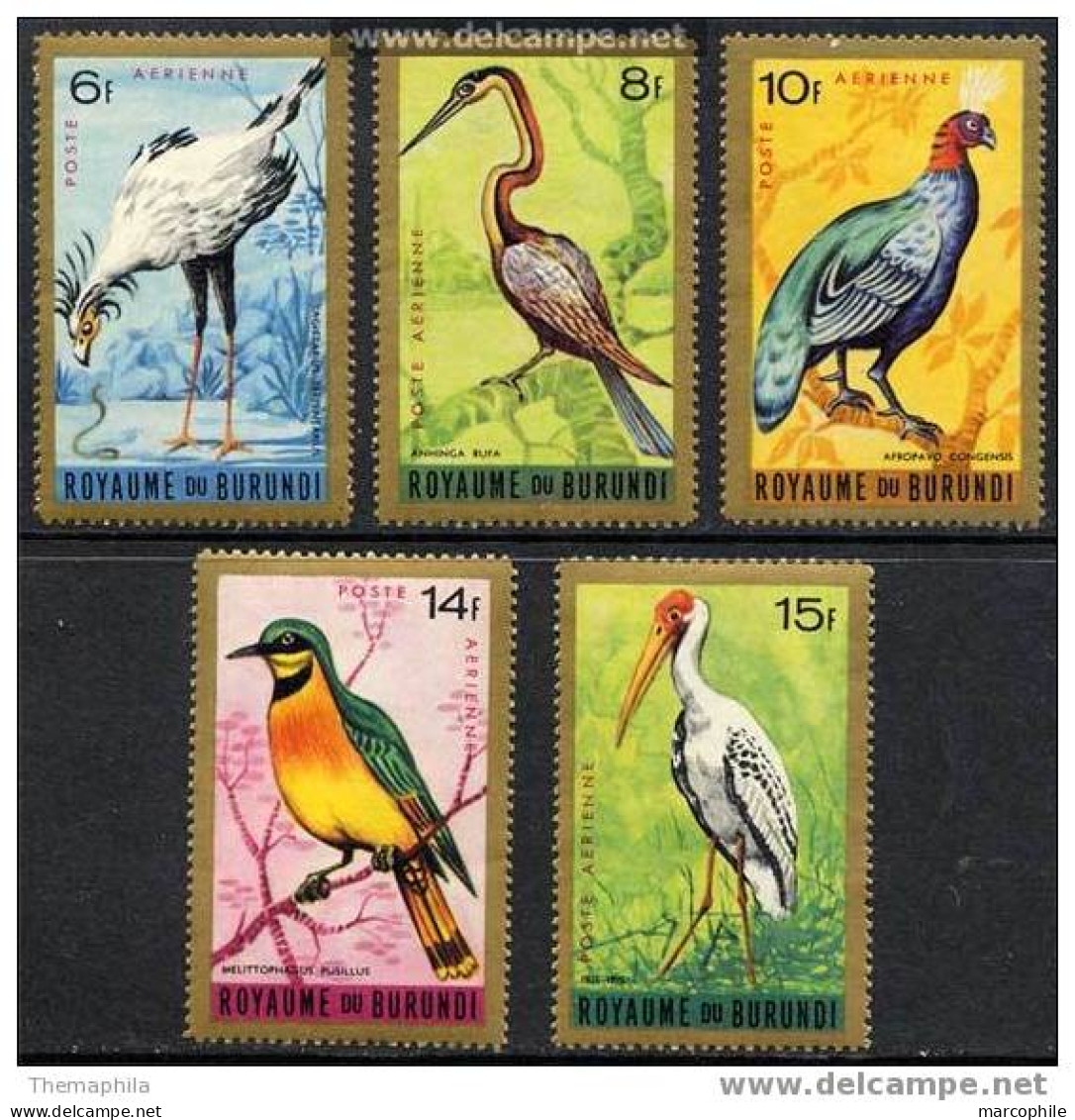 OISEAUX / BIRDS - BURUNDI Poste Aérienne # 487 à 495 ** / Cote 28.00 Euro (ref T140) - Flamingo's