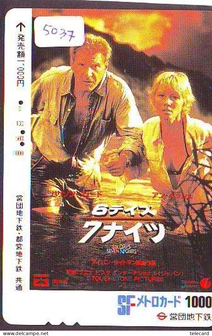 Carte Prépayée Japon  * CINEMA * FILM * SIX DAYS SEVEN NIGHTS * 5037 * PREPAID CARD Cinema * Japan Card Movie * KINO - Cinema