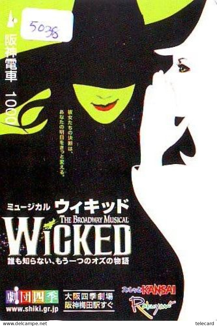 Carte Prépayée Japon  * CINEMA * FILM * MUSICAL WICKED * 5038 * PREPAID CARD Cinema * Japan Card Movie * KINO - Kino