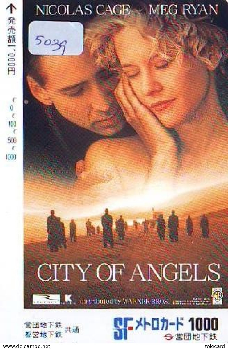 Carte Prépayée Japon  * CINEMA * FILM * CITY OF ANGELS * 5039 * PREPAID CARD Cinema * Japan Card Movie * KINO - Cinéma