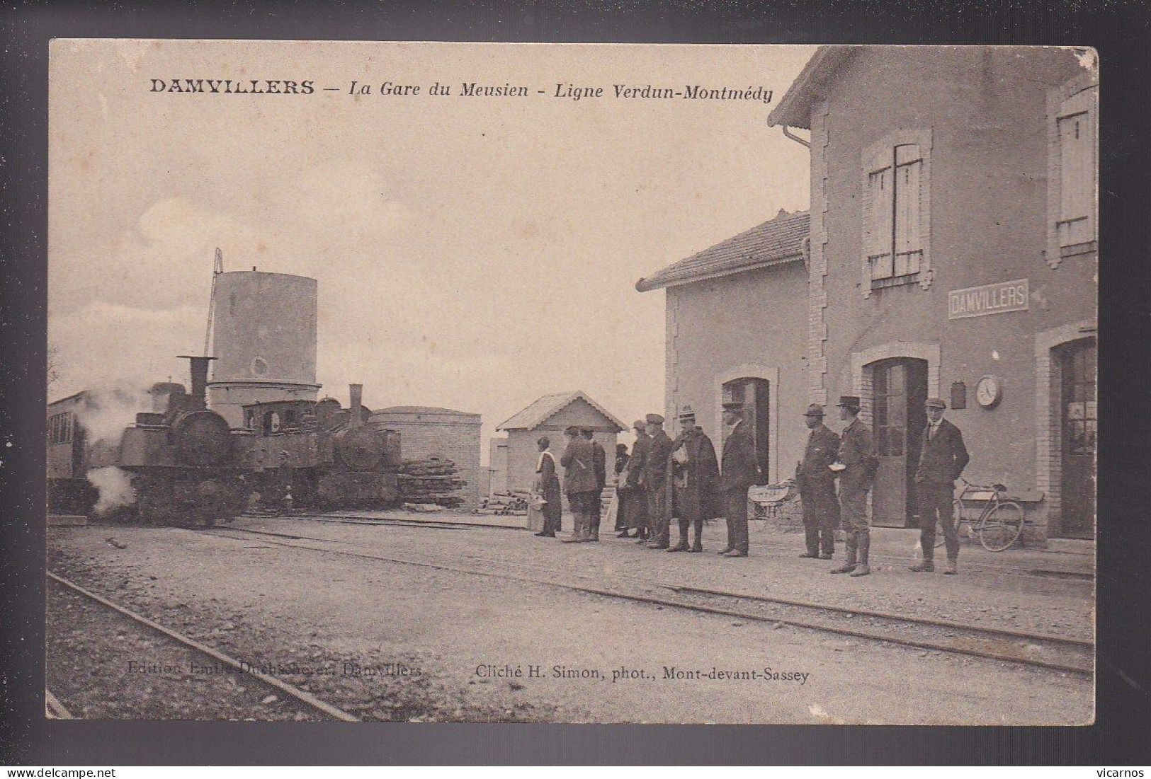 CP 55 DAMVILLERS La Gare Du Meusien Ligne Verdun Montmedy - Damvillers