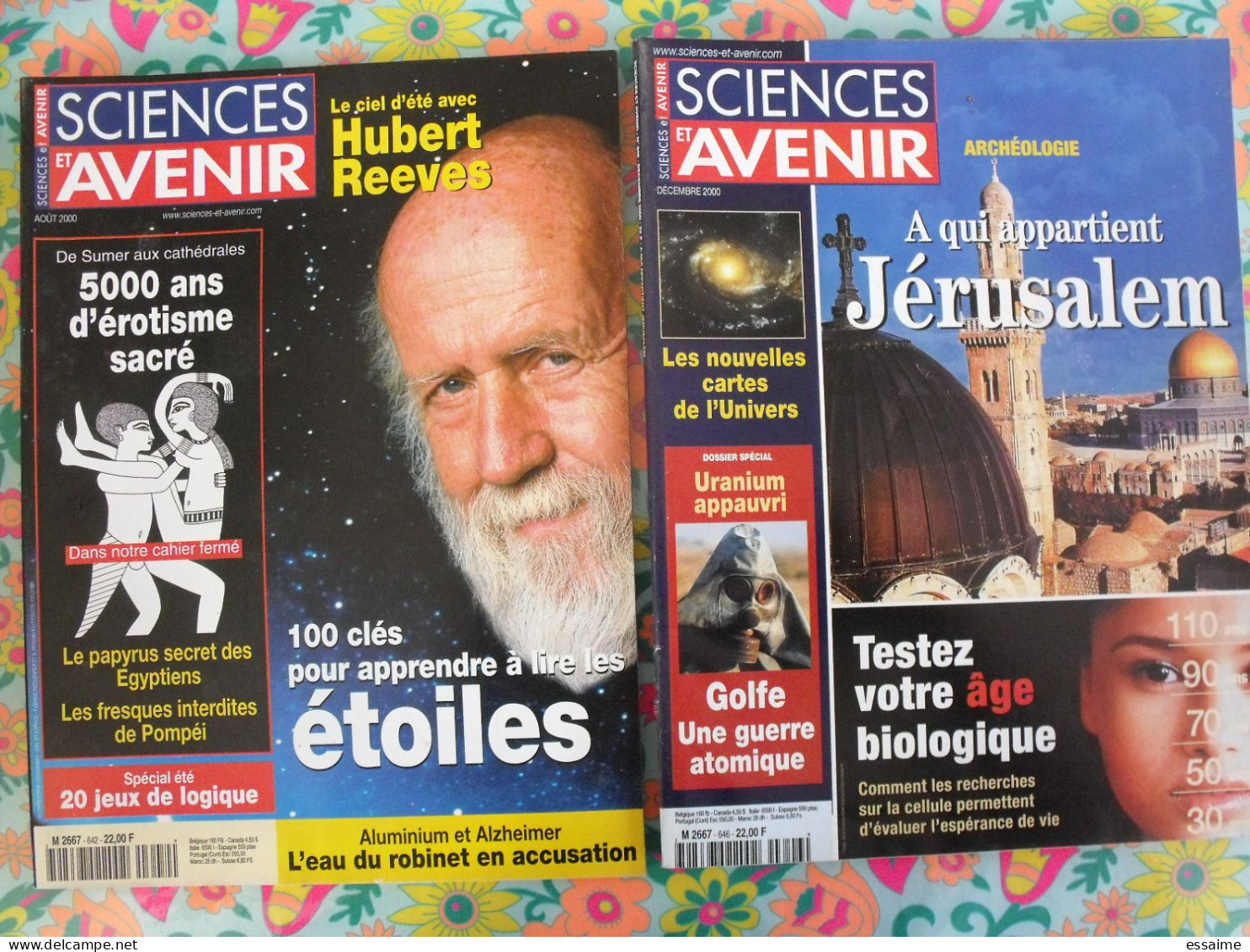 3 Revues Sciences Et Avenir. 1998-2000. Hubert Reeves, Temples Sacrés, Jérusalem - Wissenschaft