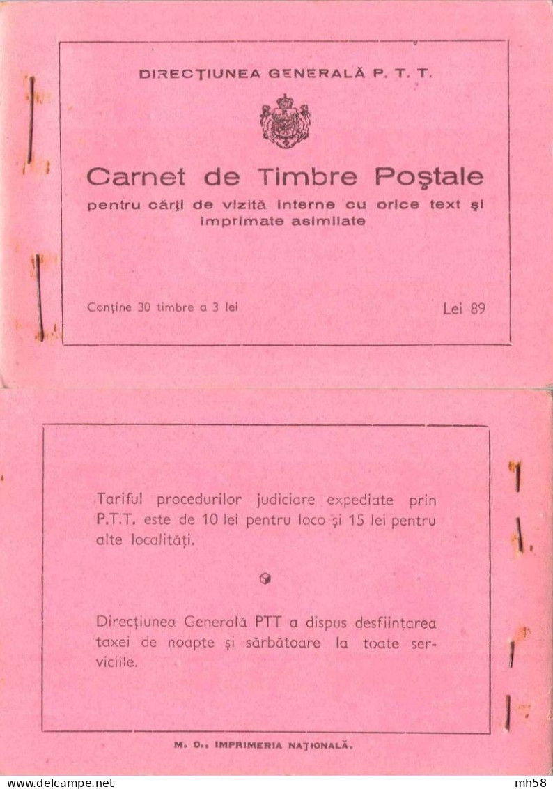 ROUMANIE ROMANIA RUMÄNIEN 1939  - Carnet / Booklet / Markenheftchen 89 L - Charles I - Markenheftchen