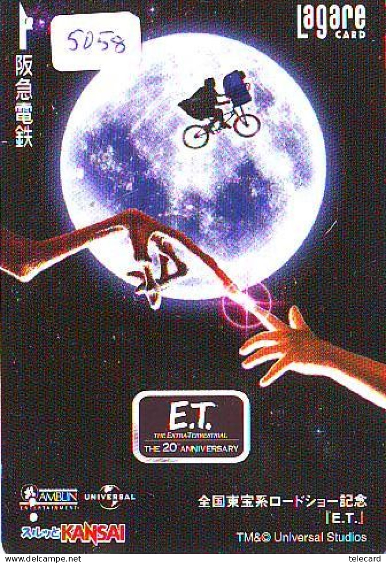 Carte Prépayée Japon  * CINEMA * FILM * E.T.  * 5058 *  PREPAID CARD Cinema * Japan Card Movie * KINO - Cinema