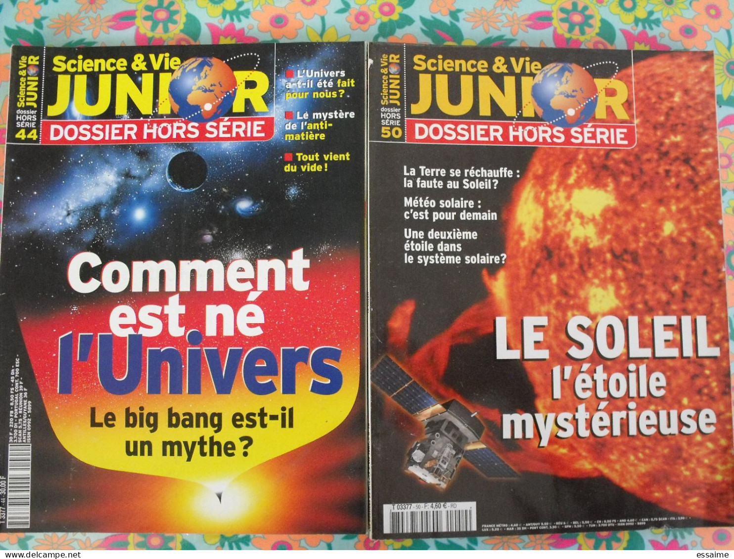 4 Revues Sciences & Vie Junior. Dossier Hors-série 1999-2002. Rome, L'église, Univers, Soleil - Ciencia