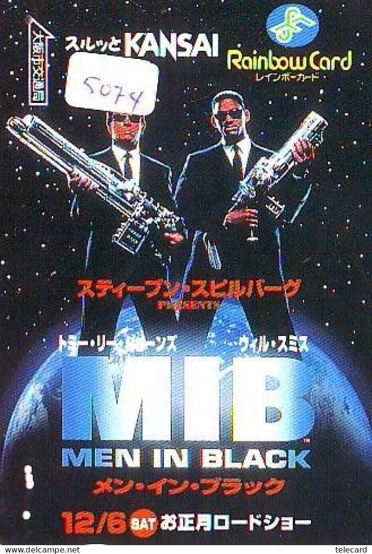 Carte Prépayée Japon  * CINEMA * FILM * MEN IN BLACK * MIB  * 5074 *  PREPAID CARD Cinema * Japan Card Movie * KINO - Cinema