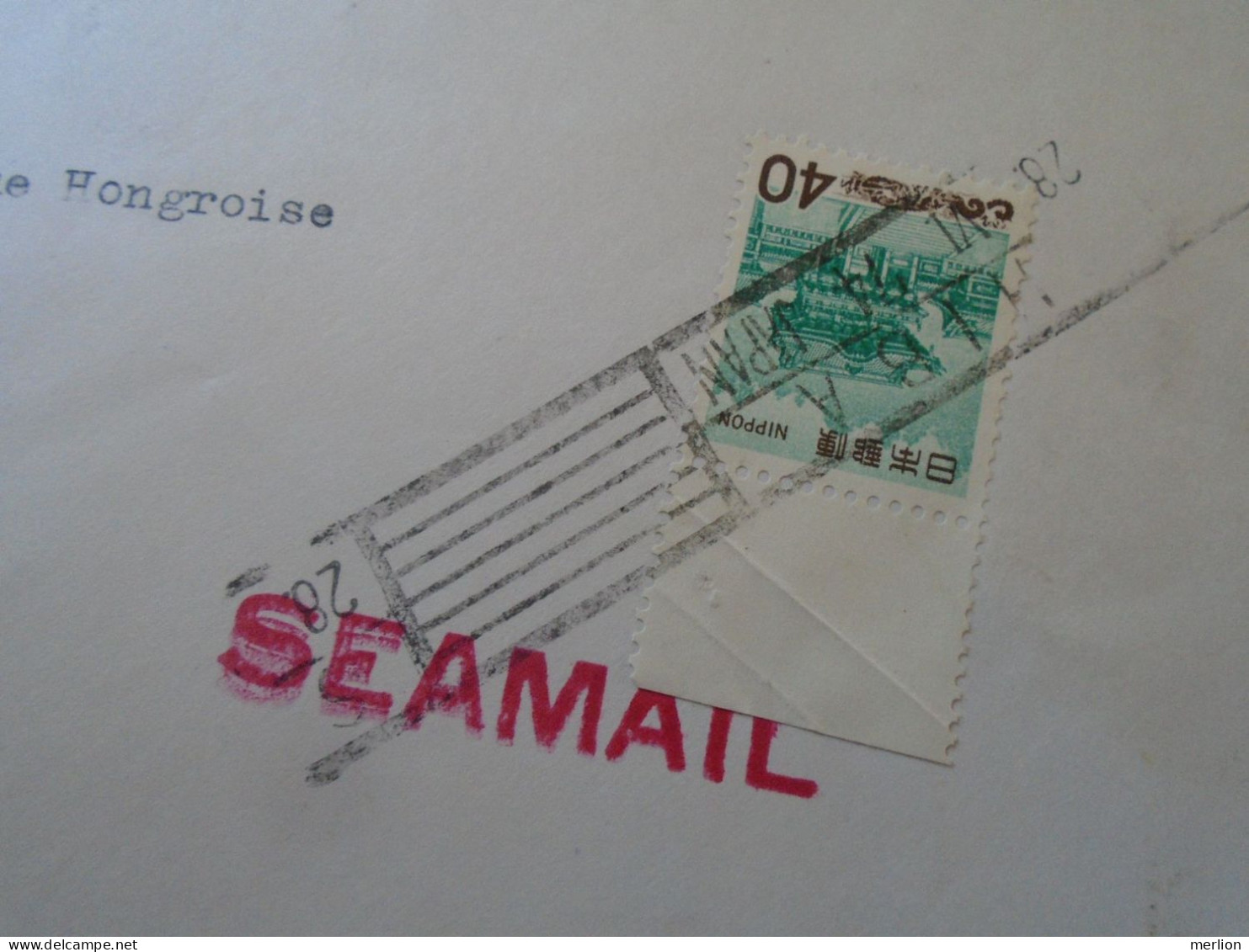 D198220  JAPAN Nippon Cover Seamail 1974 TOKYO - Japan Aeronautic Association -Hikokan Bldg. (Aivation)  Sent To Hungary - Covers & Documents