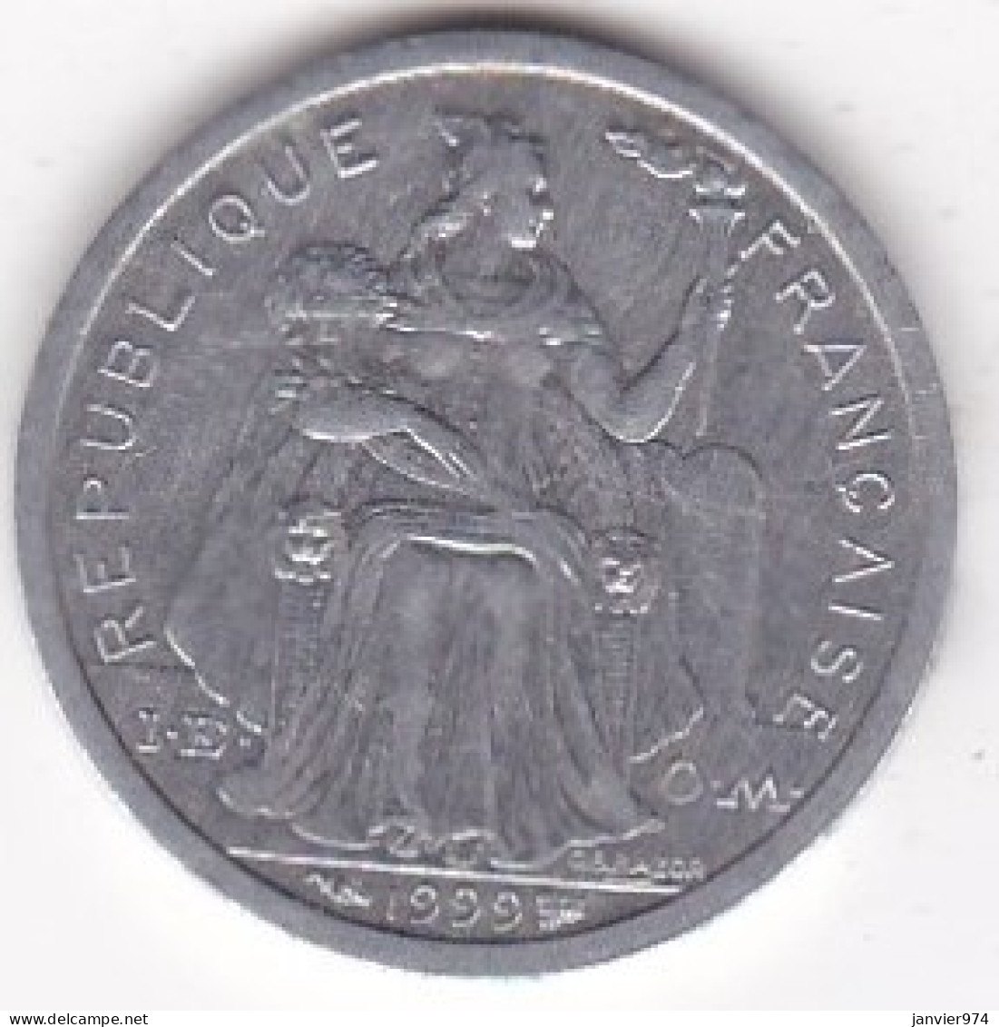 Nouvelle-Calédonie . 1 Franc 1999, En Aluminium, Lec# 52d - Nouvelle-Calédonie