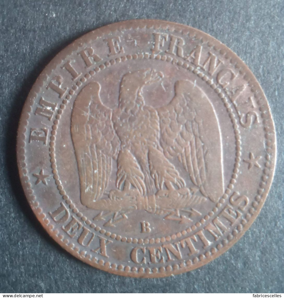 2 Centimes Napoléon III, Tête Nue 1855 B Chien - 2 Centimes