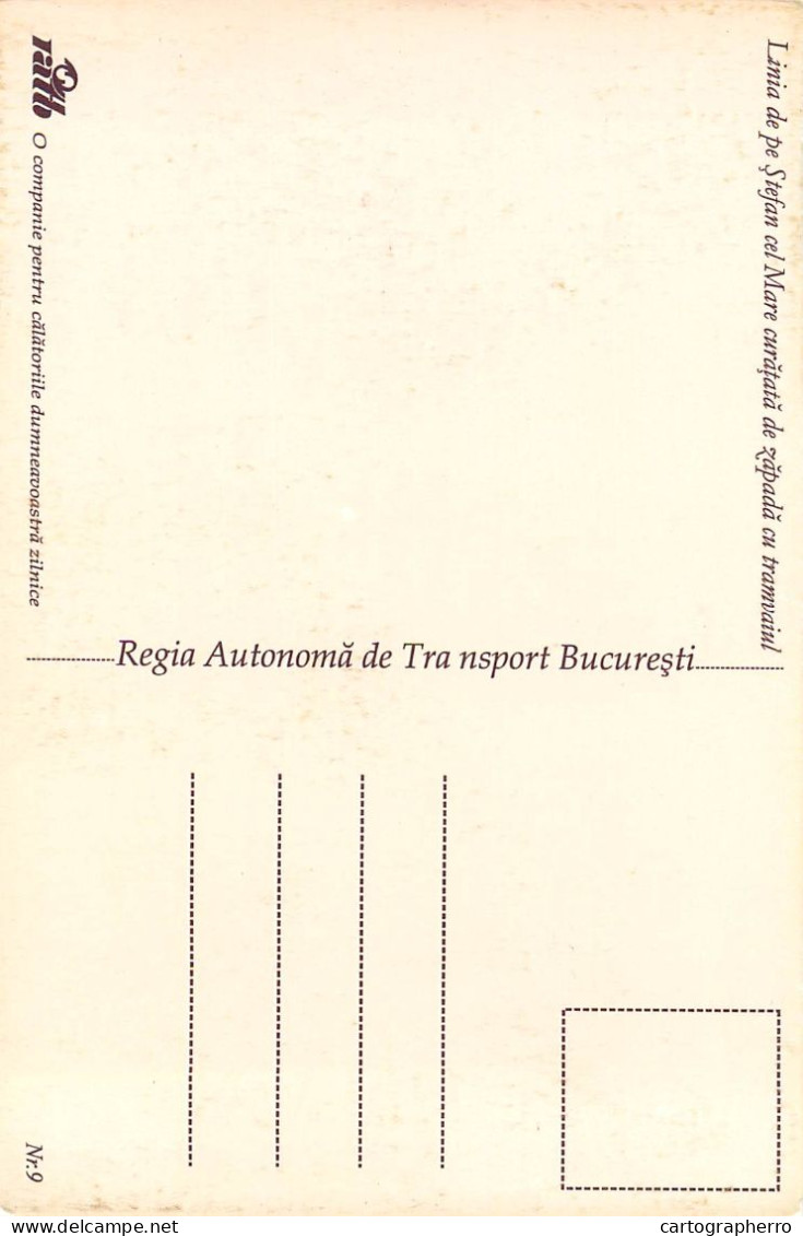 Romania Regia Autonoma De Transport Bucuresti Linia Stefan Cel Mare Zapada Tramvai - Bermuda