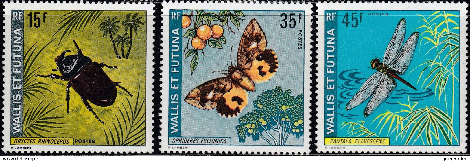 Wallis And Futuna Islands 1974 - Pest Insects - Part Set Mi 254, 256-257 ** MNH (missing 24F) - Unused Stamps