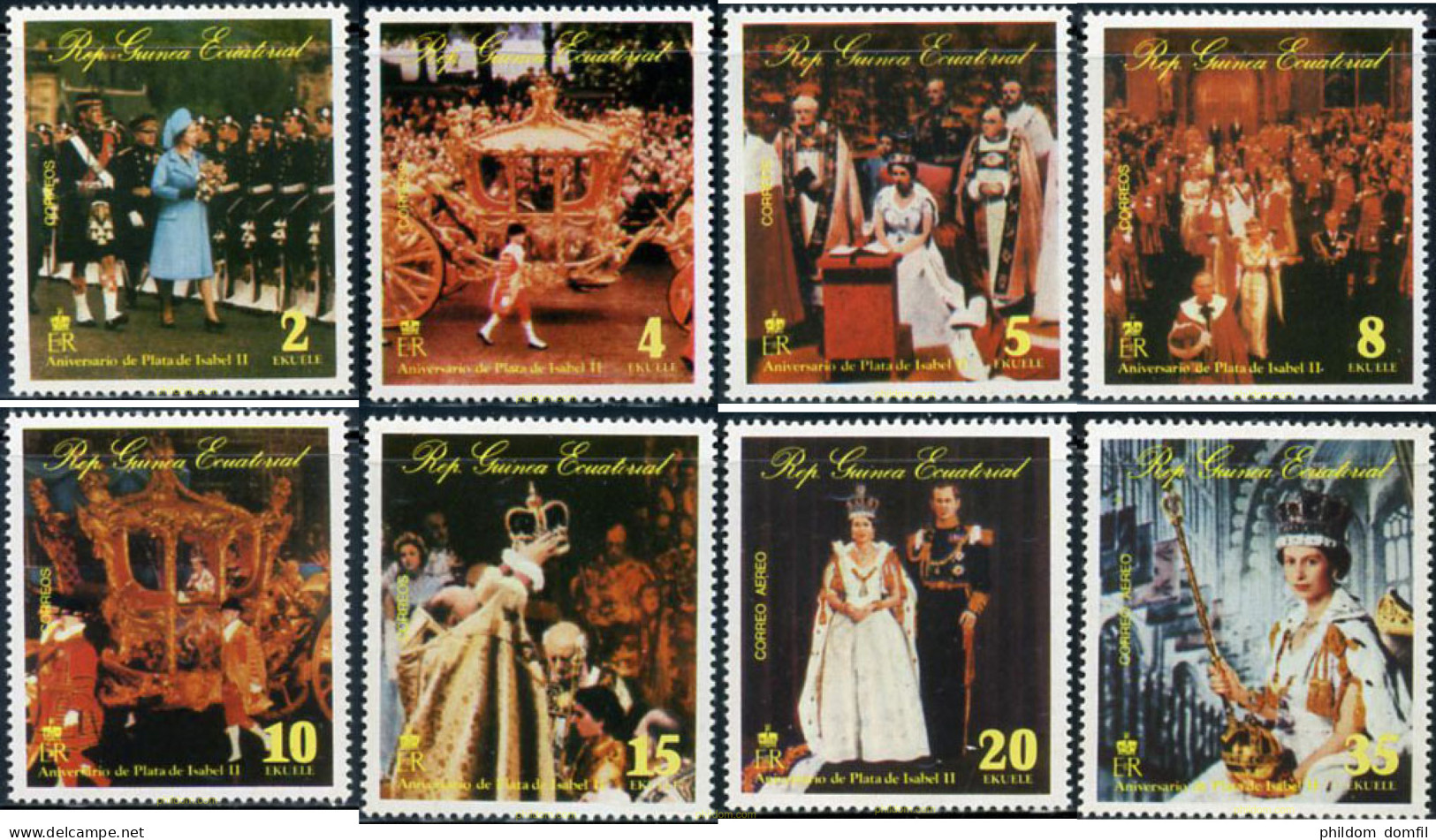 213531 MNH GUINEA ECUATORIAL 1977 25 ANIVERSARIO DE LA PROCLAMACION DE LA REINA ISABEL II - Guinée Equatoriale