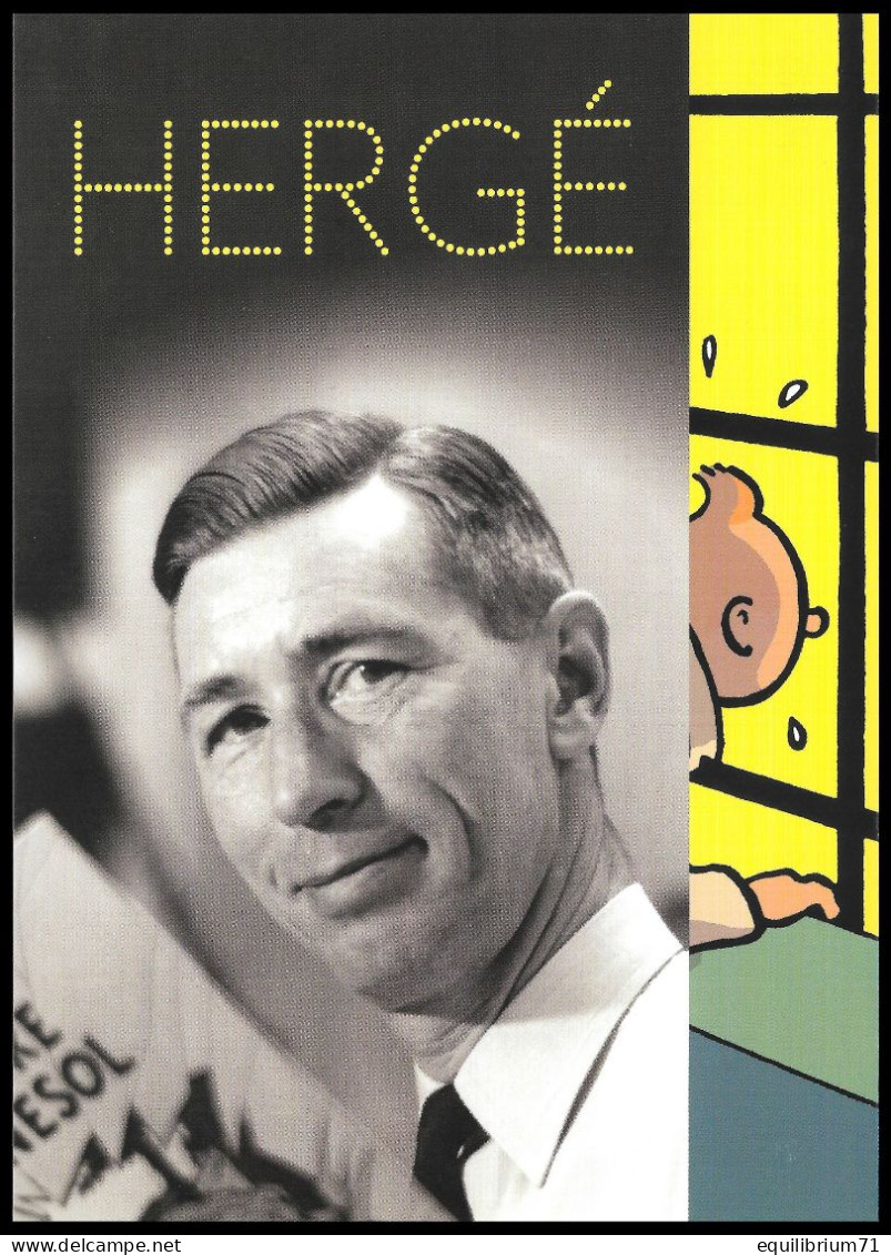 Carte Postale / Postkaart** - Kuifje / Tintin / Tim, à La Fenêtre - Le Sceptre D'Ottokar - Hergé, Portrait 1958 - Philabédés (fumetti)