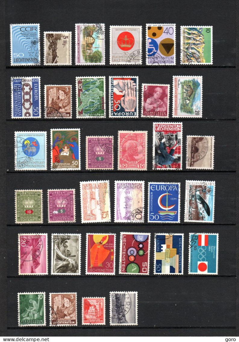 Liechtenstein  .- Lote  Nº  16 .-   34  Sellos - Collections