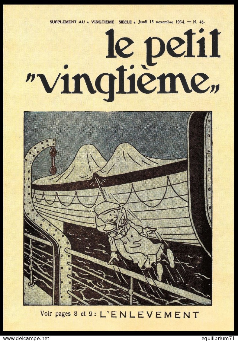 Carte Postale/Postkaart** - Kuifje/Tintin/Tim - Le Petit Vingtième, Supplément "Vingtième Siècle - Jeudi 15-11-34 N°46 - Philabédés (fumetti)