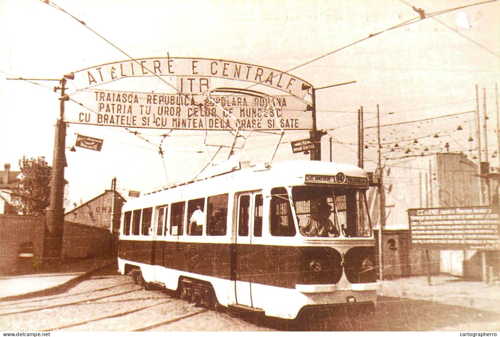 Romania Regia Autonoma De Transport Bucuresti Tramvai Vagon Festival 1954 - Bermuda