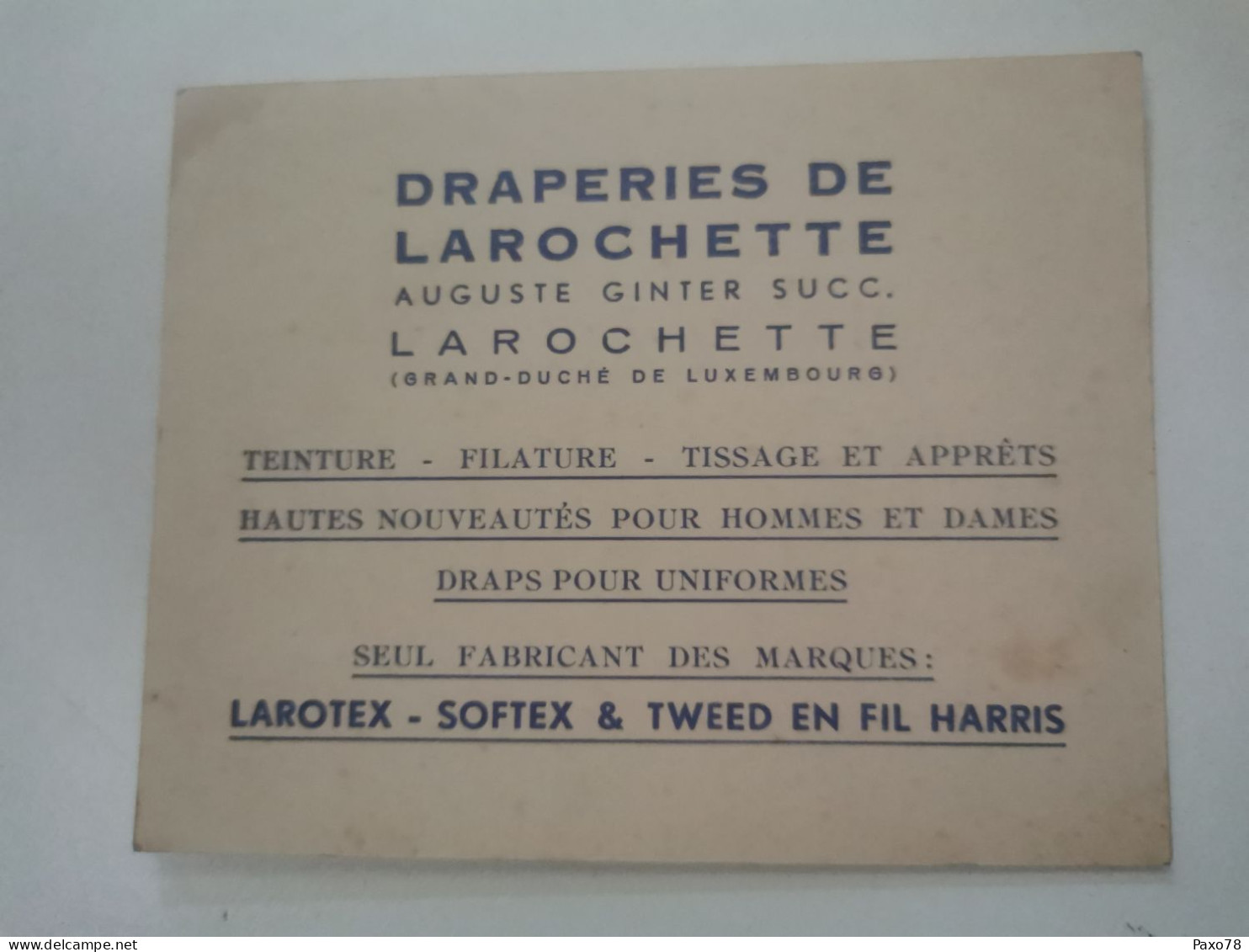 Carte De Visite, Draperies De Larochette - Variedades & Curiosidades