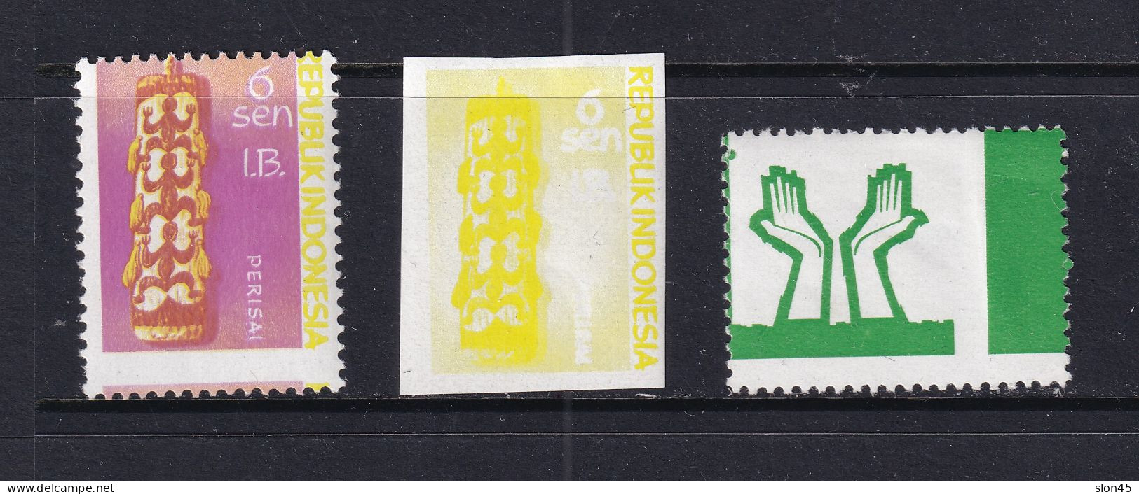 Indonesia 1968-9 Progressive Color Proofs Misperf  15449 - Oddities On Stamps