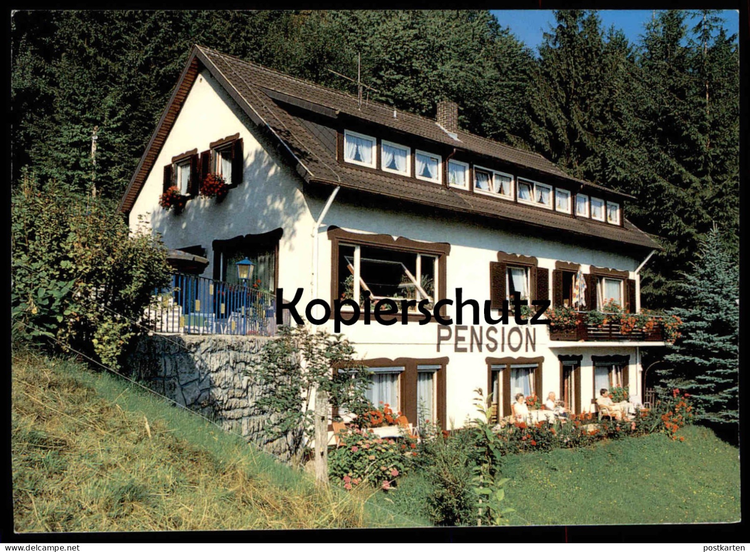 ÄLTERE POSTKARTE MÜNSTERTAL PENSION SCHÖNE AUSSICHT FAMILIE JOSEF MOLL KÖPFLEWEG SCHWARZWALD Ansichtskarte Postcard Cpa - Münstertal