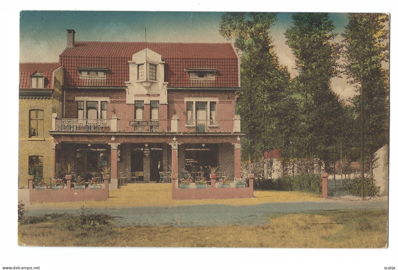 Canne  -  Kanne  -  Riemst.   -   Hôtel-Café Restaurant   -   1934   Naar   Poerwokerto - Riemst