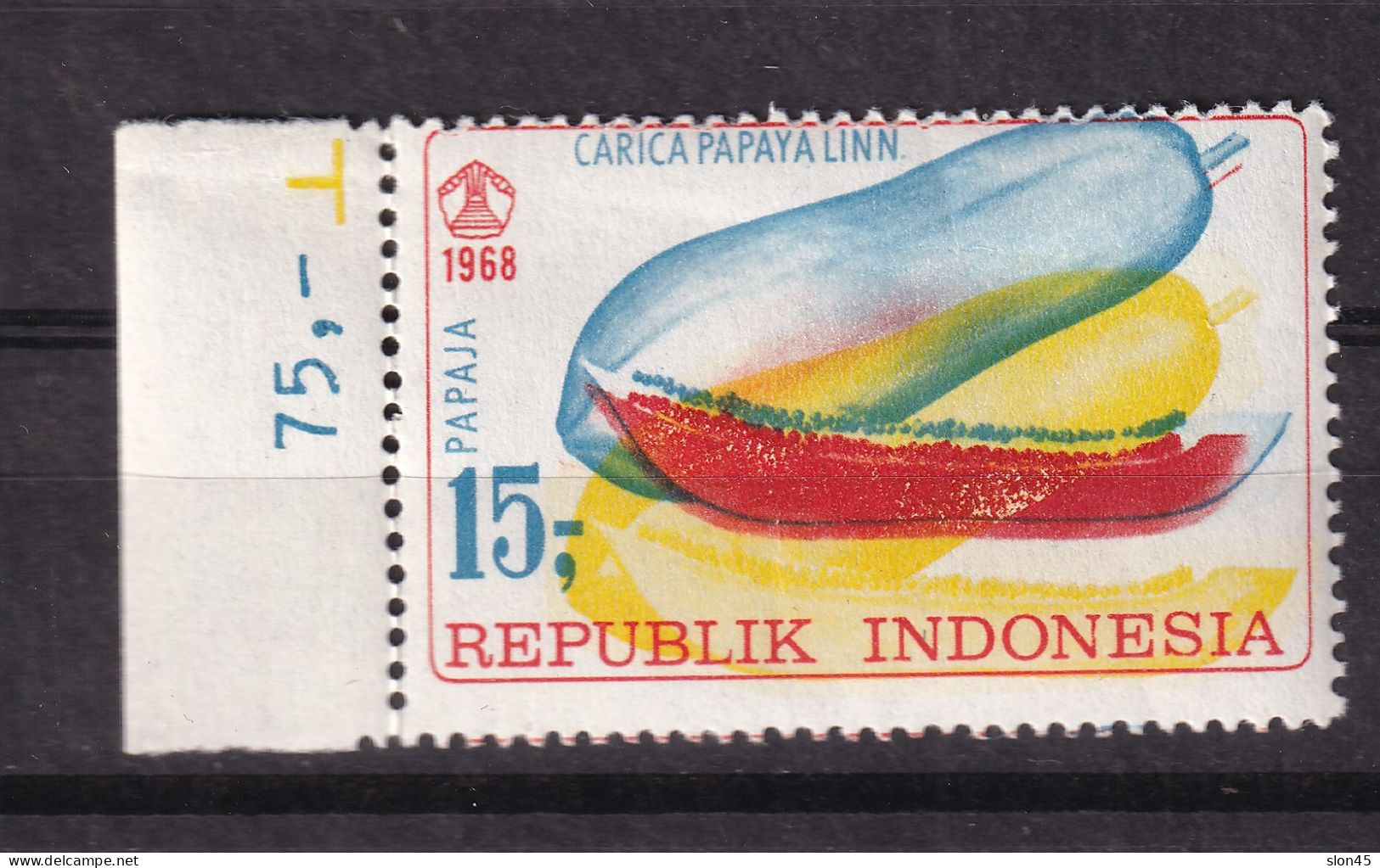 Indonesia 1969 Orange Color Misplaced ERROR MNH 15453 - Erreurs Sur Timbres
