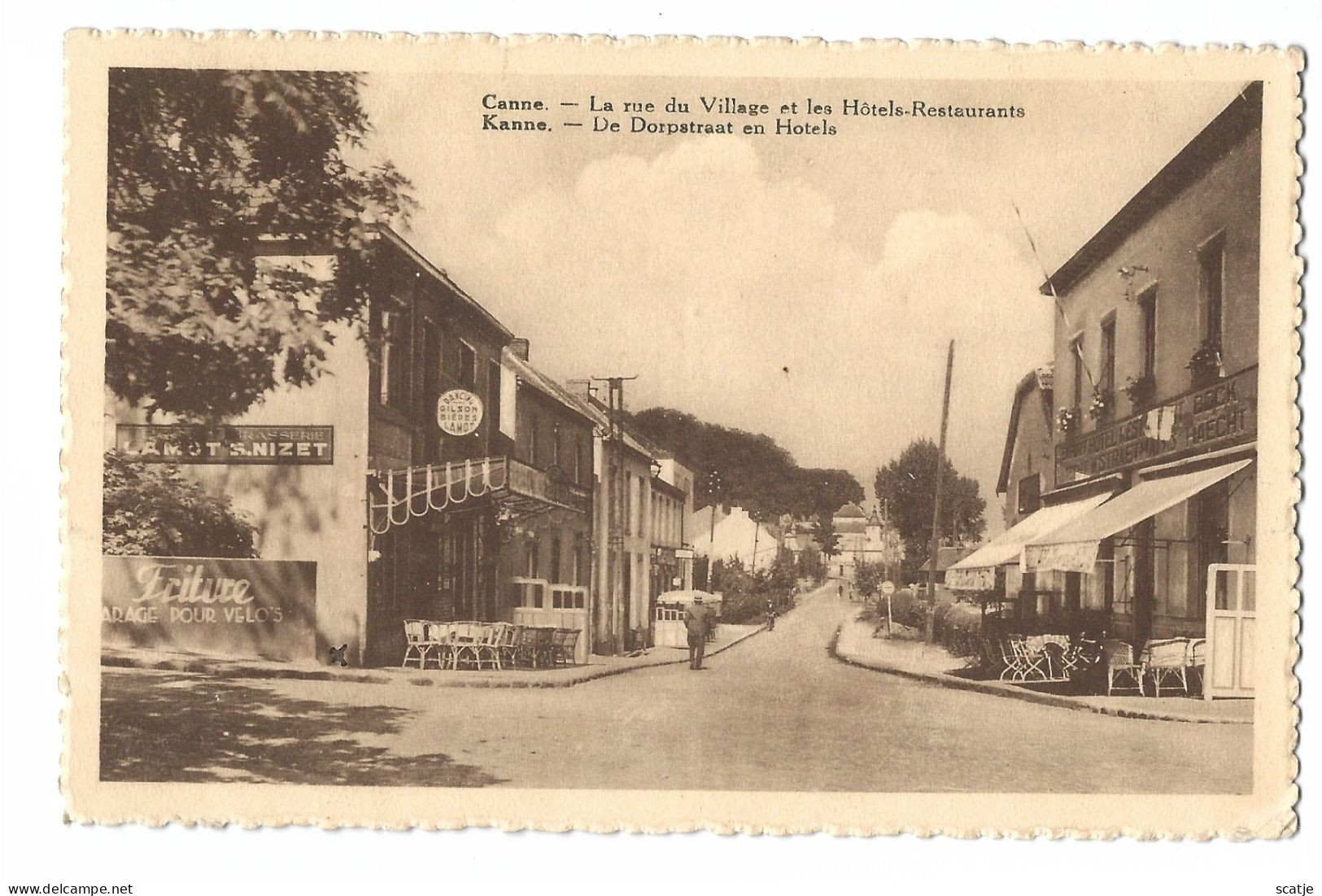 Canne  -  Kanne  -  Riemst.   -   La Rue Du Village Et Les Hôtels-Restaurants. - Riemst